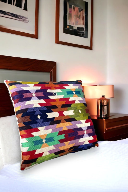 Goblen Dokuma Pamuklu Dekoratif Kırlent/yastık Kılıfı