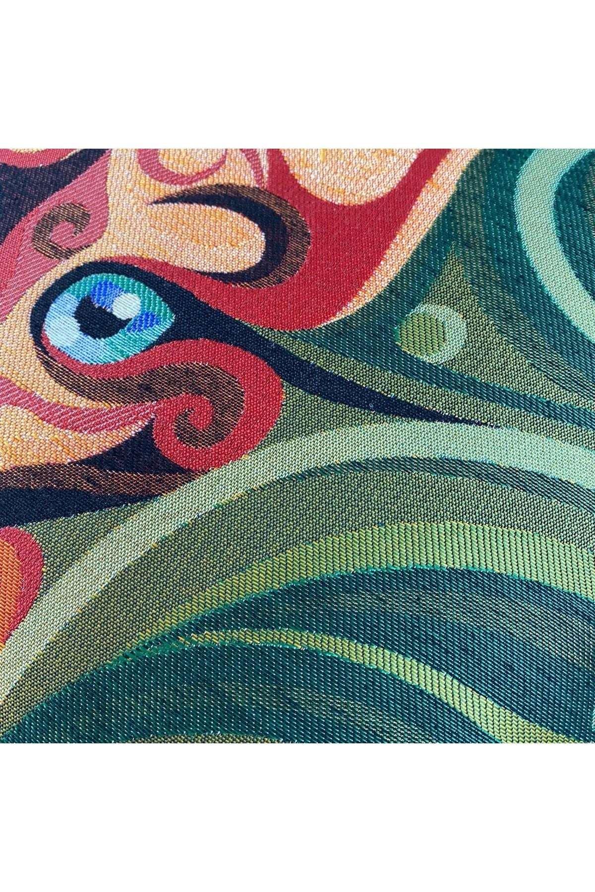 Jakarlı Goblen Pano Dokuma Picasso Kedi Dekoratif Kırlent / Yastık Kılıfı