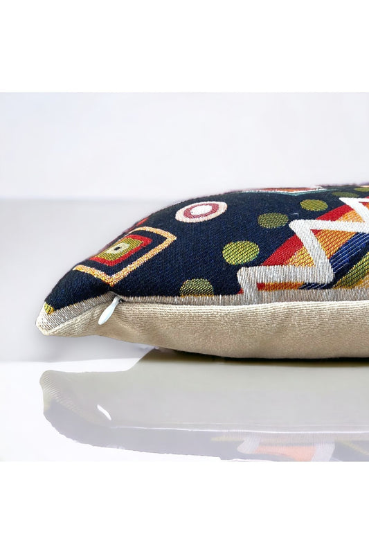 Goblen Dokuma Pamuklu Dekoratif Kırlent / Yastık Kılıfı