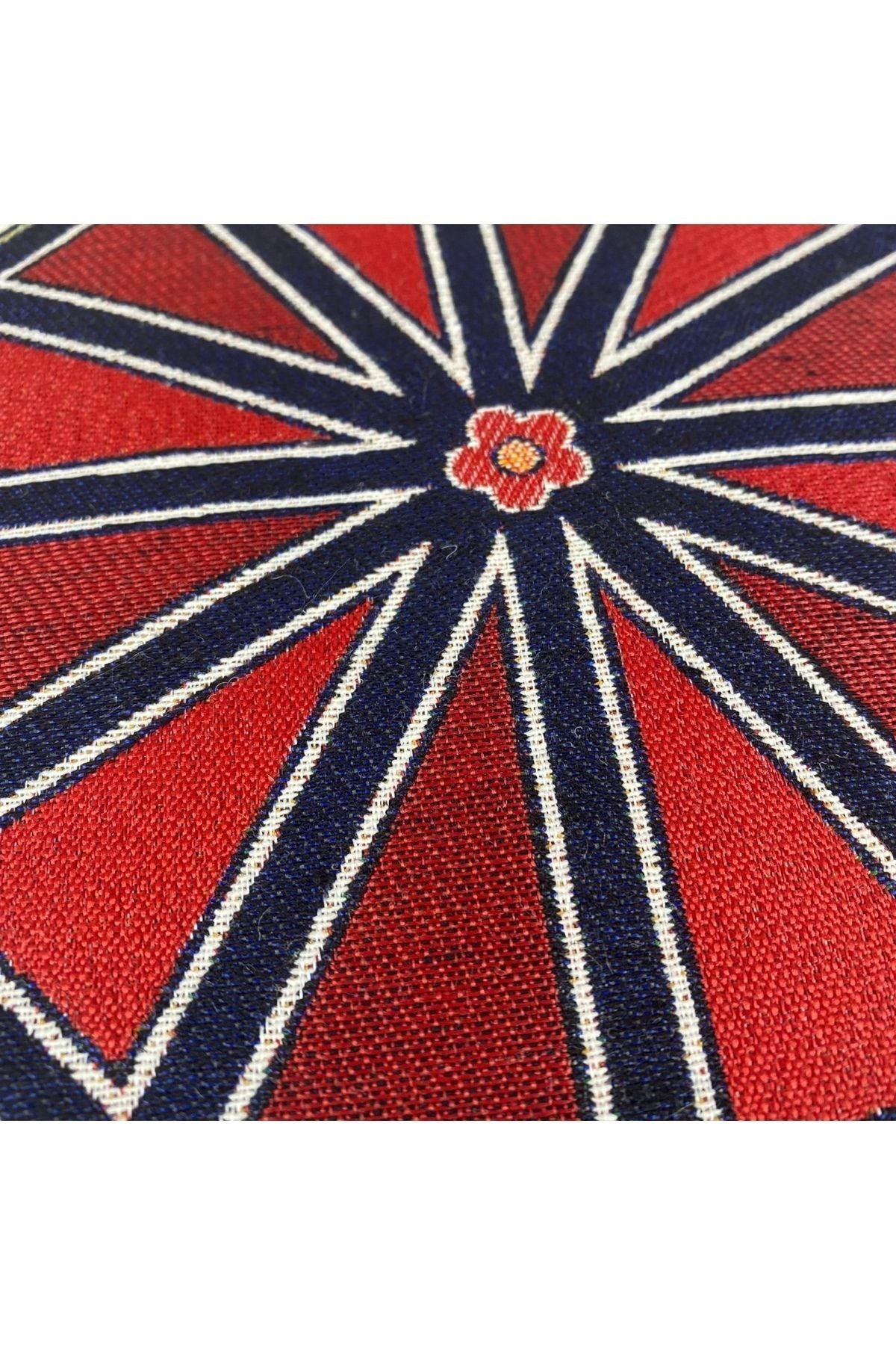 Jakarlı Goblen Pano Dokuma Yeşil Mandala Dekoratif Kırlent / Yastık Kılıfı