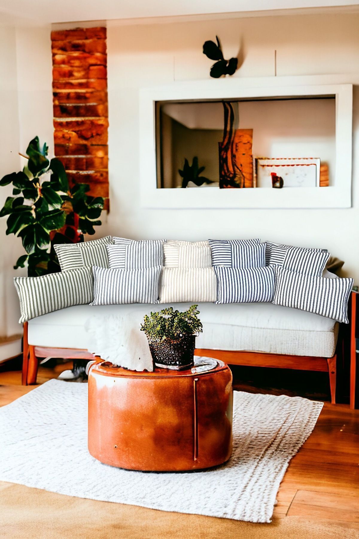 Pamuklu Modern Dekoratif Kırlent / Yastık Kılıfı - 3'lü SET