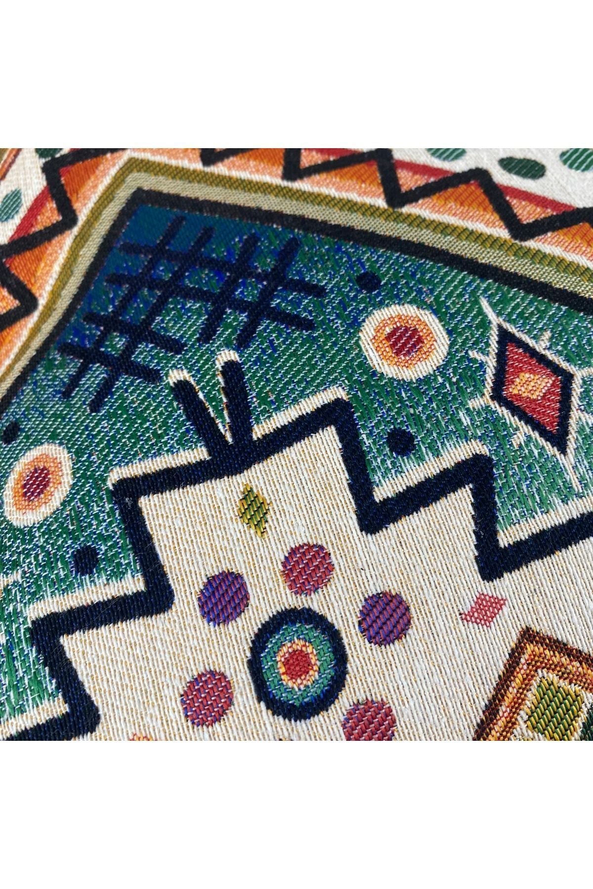 Goblen Dokuma Pamuklu Dekoratif Kırlent/yastık Kılıfı