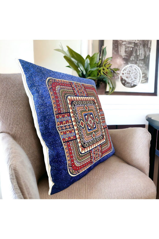 Goblen Dokuma Pamuklu Dekoratif Kırlent/yastık Kılıfı