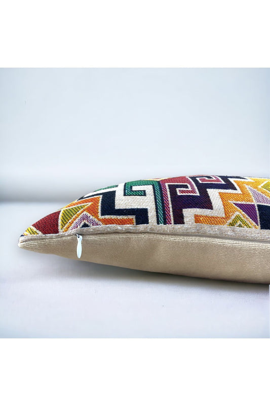 Goblen Dokuma Pamuklu Dekoratif Kırlent/yastık Kılıfı