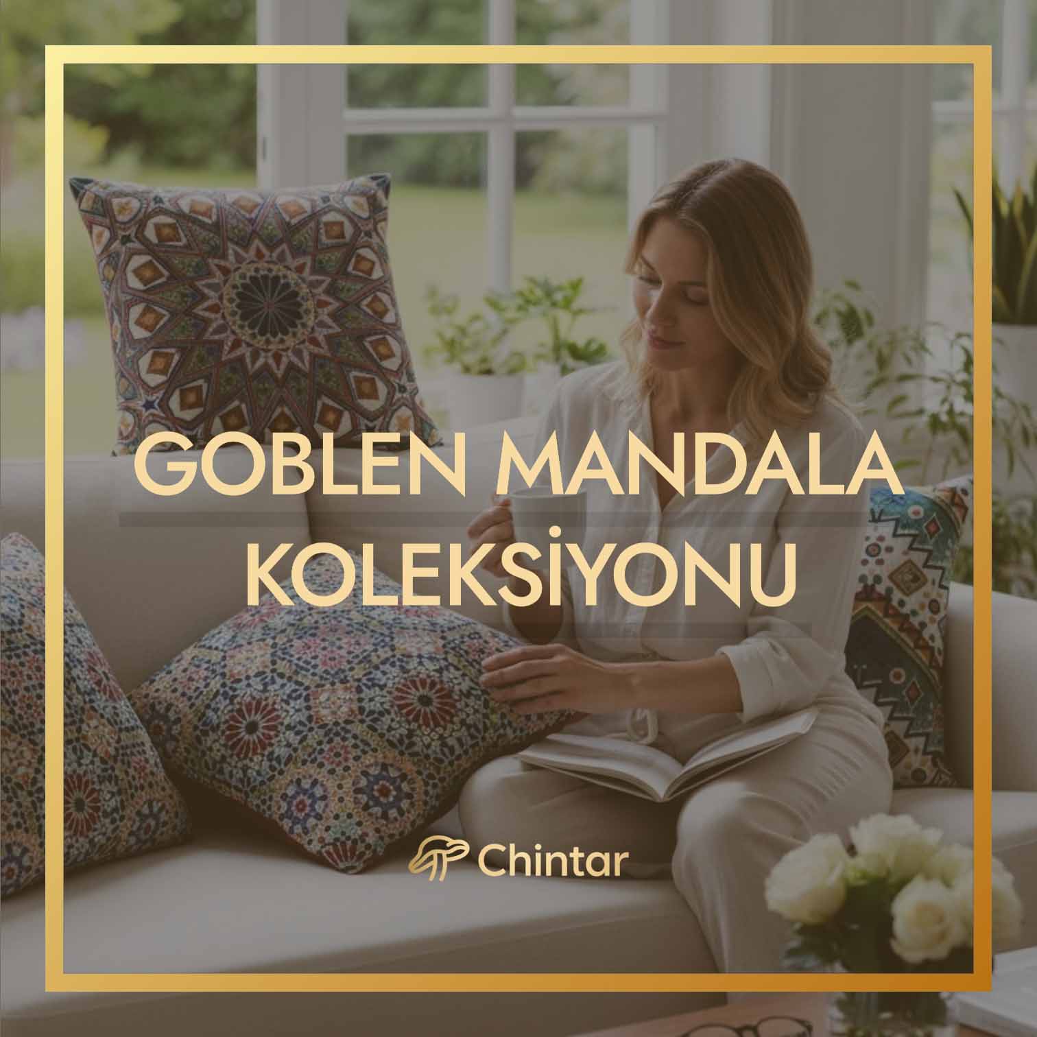 Goblen Mandala Kırlent Kılıfı 45x45 Koleksiyonu