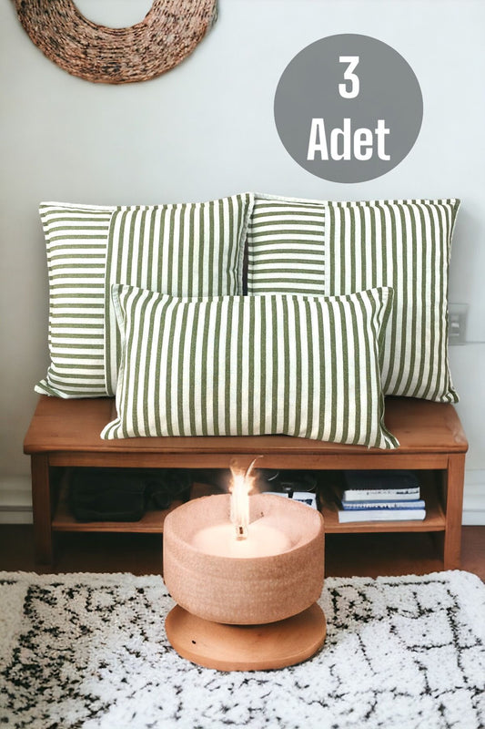 Cotton Modern Decorative Cushion / Pillow Case - SET OF 3