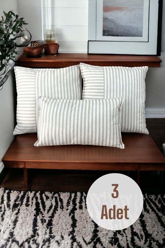 Cotton Modern Decorative Cushion / Pillow Case - SET OF 3