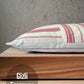 Cotton Modern Red Striped Decorative 2-Piece Cushion / Pillow Case