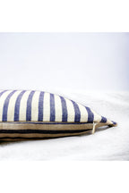 Modern 2-Piece Navy Blue Striped Cotton Decorative Pillow / Cushion Cover