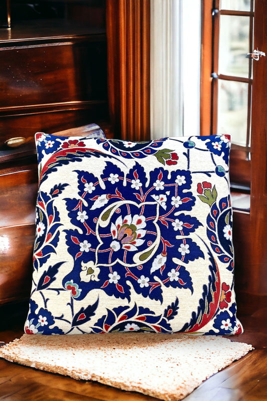 Jacquard Tapestry Panel Woven Tulip Decorative Cushion / Pillow Case