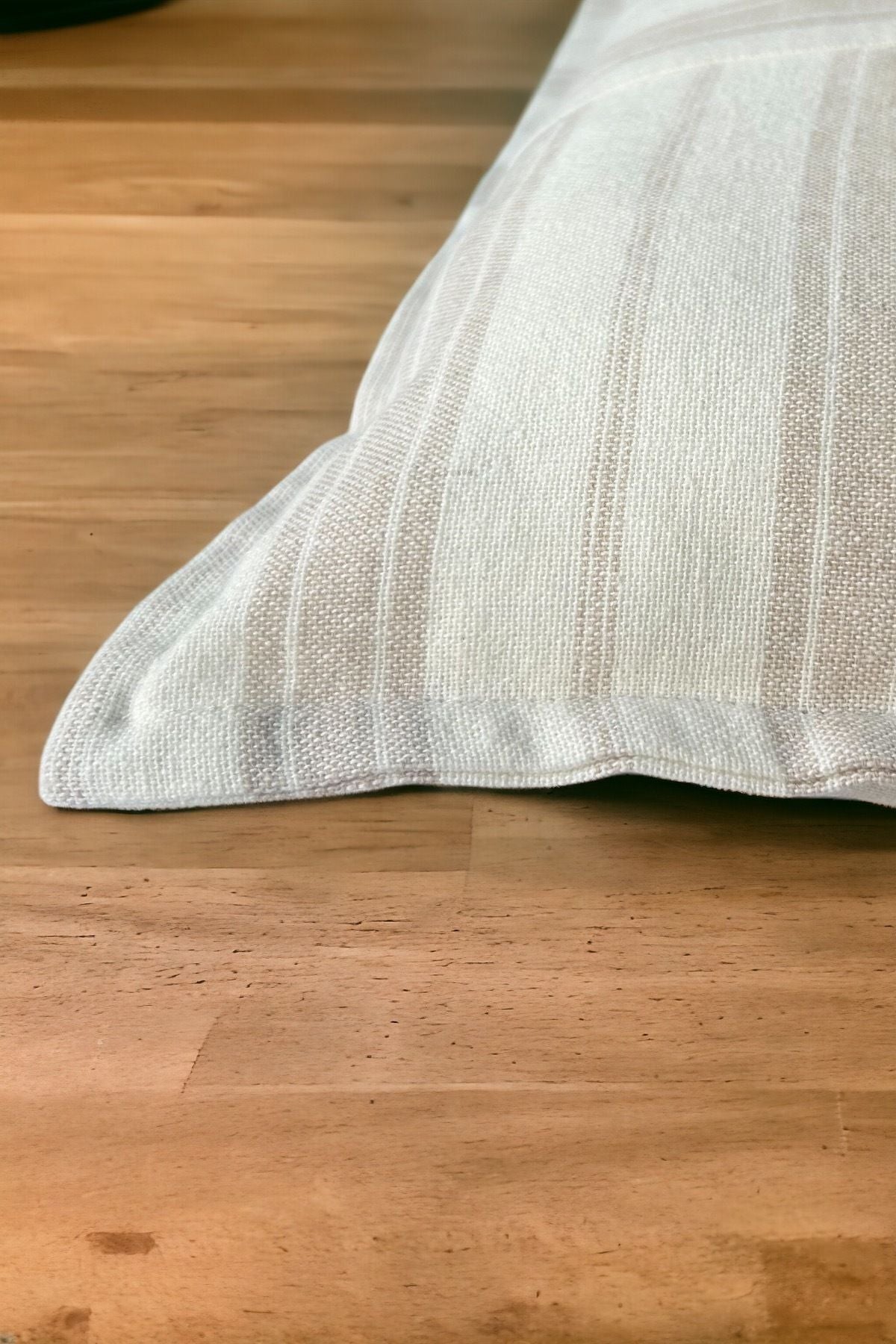 Cotton Modern Brown Striped Decorative 2-Piece Cushion / Pillow Case