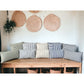 Modern 2-Piece Navy Blue Striped Cotton Decorative 30x50 Cm Pillow/Cushion Cover