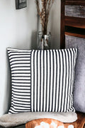 Modern Striped Cotton Decorative Single Pillow / Cushion Cover