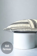Cotton Modern Black Striped Decorative 2-Piece Cushion / Pillow Case