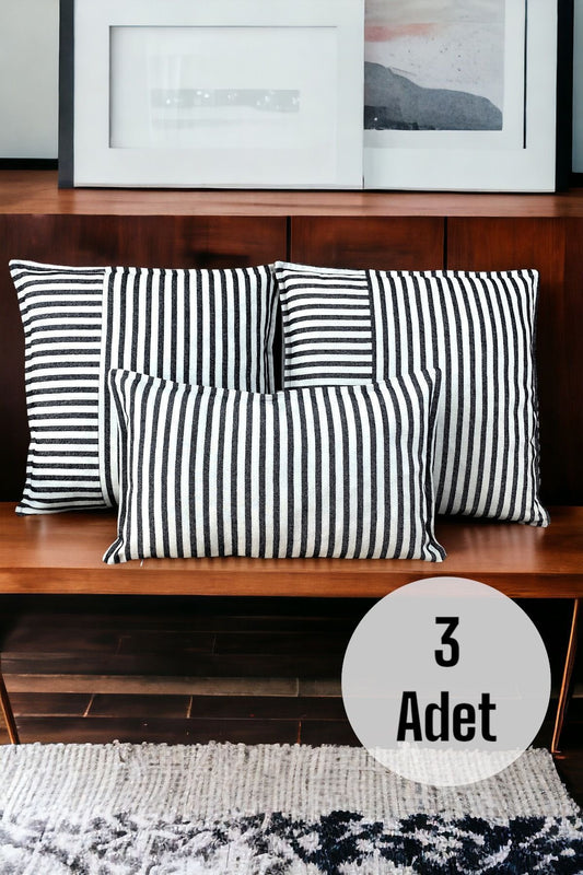Cotton Modern Decorative Cushion / Pillow Case - SET OF 3