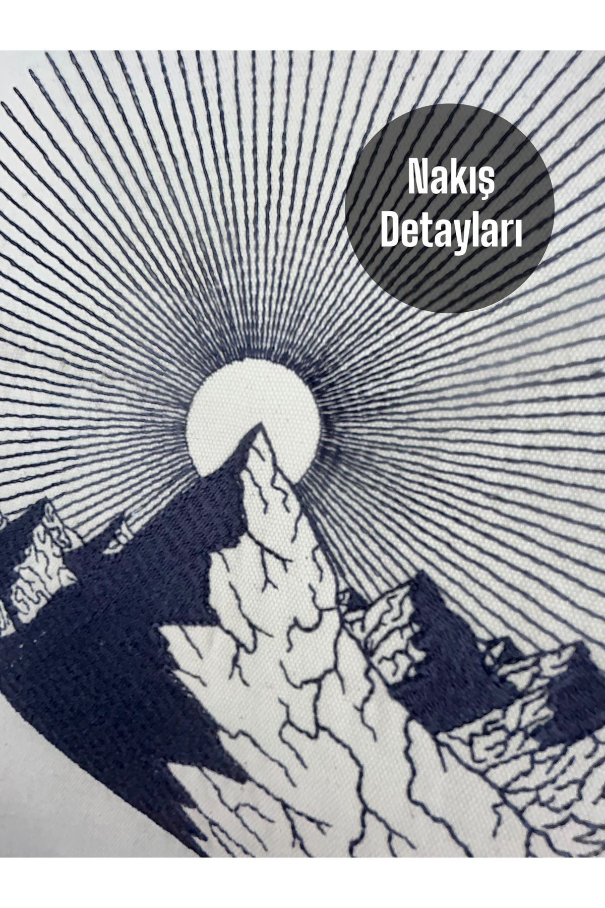Manzara Nakışlı Püsküllü Pamuklu Dekoratif 2'li Kırlent / Yastık Kılıfı