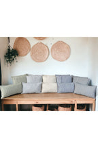 Modern 2-Piece Gray Striped Cotton Decorative 30x50 Cm Pillow/Cushion Cover