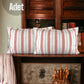 Cotton Modern Coral Striped Decorative 2-Piece Cushion / Pillow Case