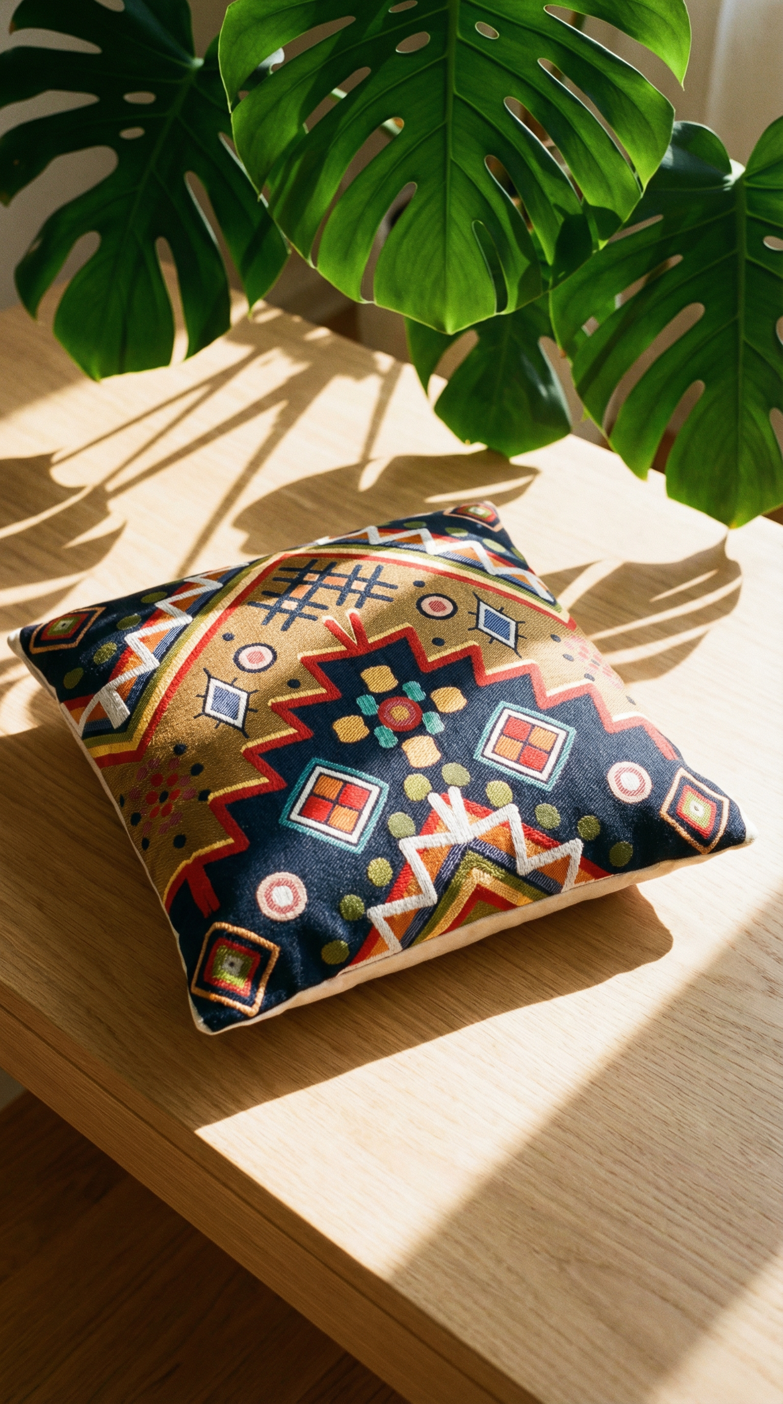 goblen aztek kırlent kılıfı 45x45