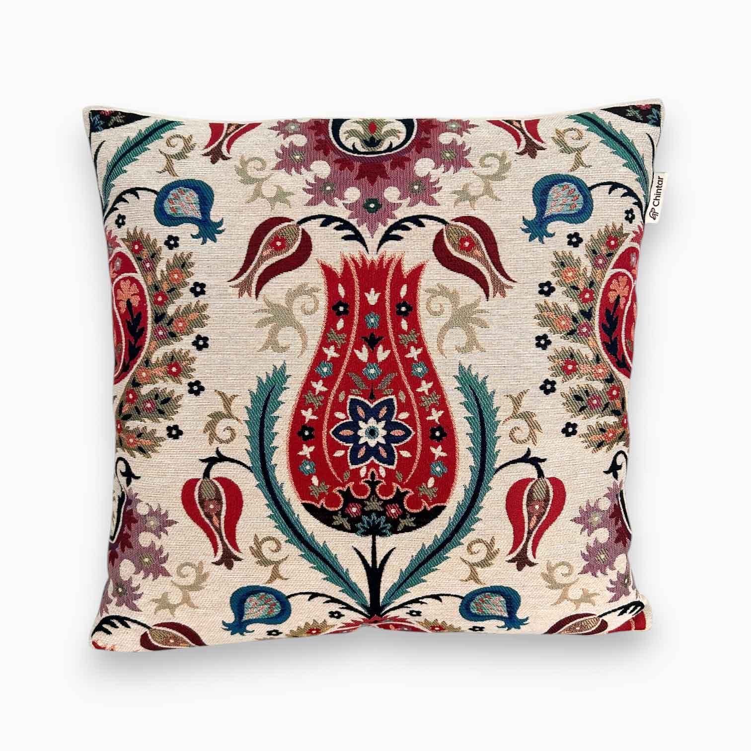 çiçekli kırlent kılıfı 45x45