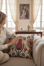 çiçekli kırlent kılıfı 45x45
