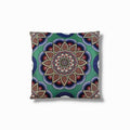 Jacquard Tapestry Panel Woven Green Mandala Decorative Cushion / Pillow Case