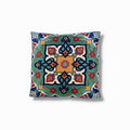Jacquard Tapestry Panel Woven Green Mandala Decorative Cushion / Pillow Case
