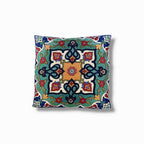 Jacquard Tapestry Panel Woven Green Mandala Decorative Cushion / Pillow Case