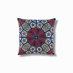 Jacquard Tapestry Panel Woven Green Mandala Decorative Cushion / Pillow Case