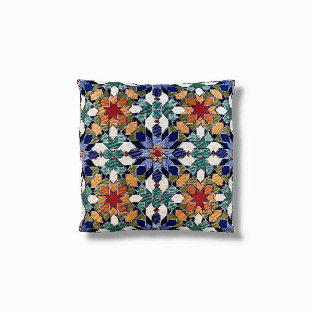 Jacquard Tapestry Panel Woven Green Mandala Decorative Cushion / Pillow Case