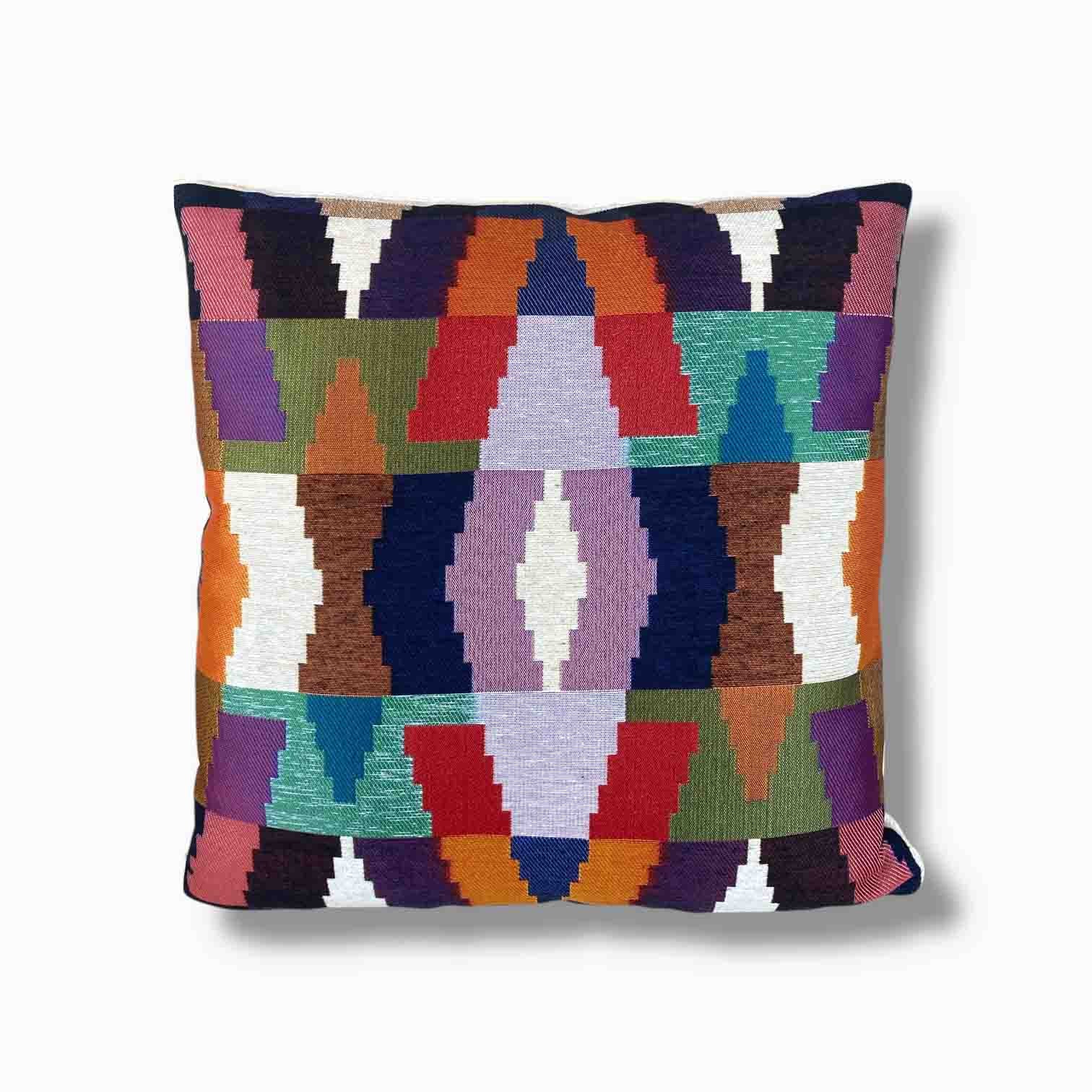 aztek goblen dokuma kırlent kılıfı 45x45