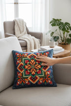 çiçekli kırlent kılıfı 45x45
