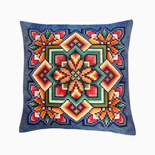 çiçekli kırlent kılıfı 45x45