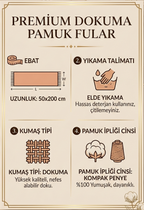 Chintar x Dosimira Japon Çiçeği Desenli Pamuk Fular | %100 Pamuk