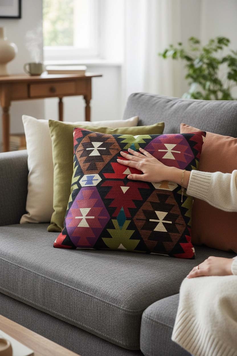 boho kırlent kılıfı 45x45
