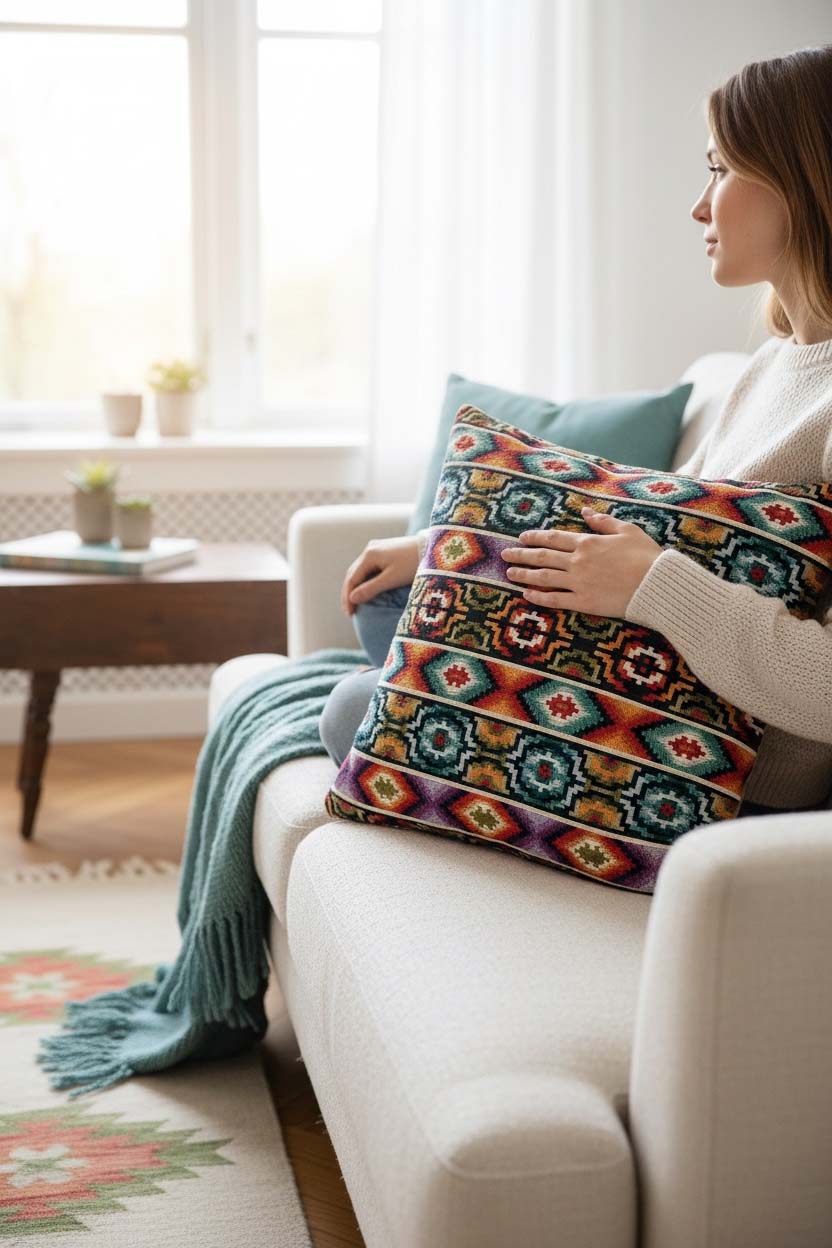 dekoratif kırlent kılıfı 45x45