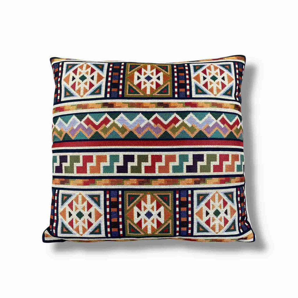 jakarlı dokuma pamuk kırlent kılıfı 45x45