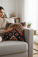goblen aztek kırlent kılıfı 45x45