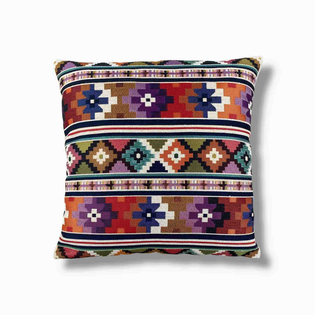  jakarlı dokuma goblen kırlent kılıfı 45x45