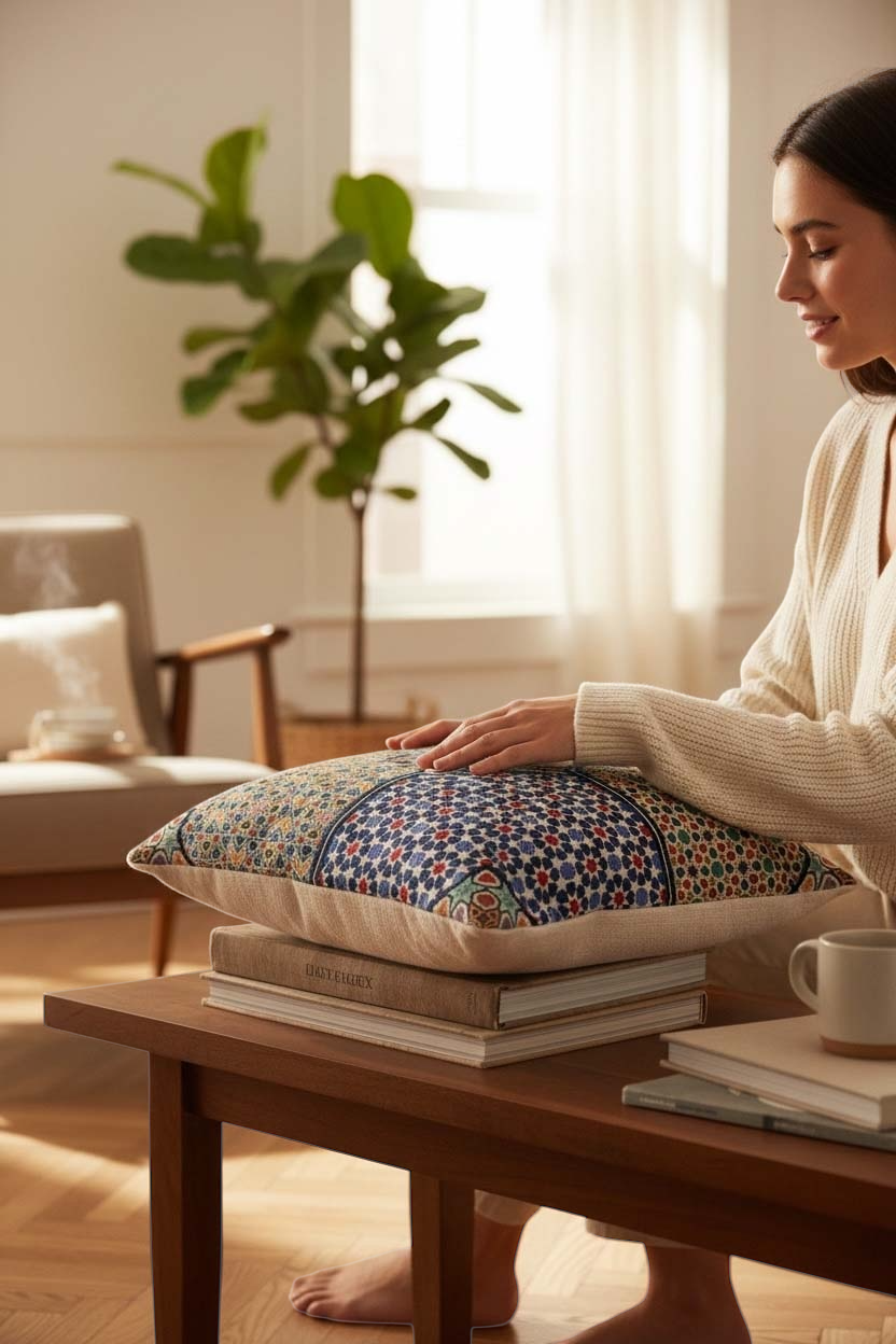 Tapestry Woven Star Cotton Cushion Cover