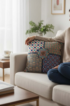 Tapestry Woven Star Cotton Cushion Cover