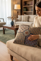 Tapestry Woven Star Cotton Cushion Cover