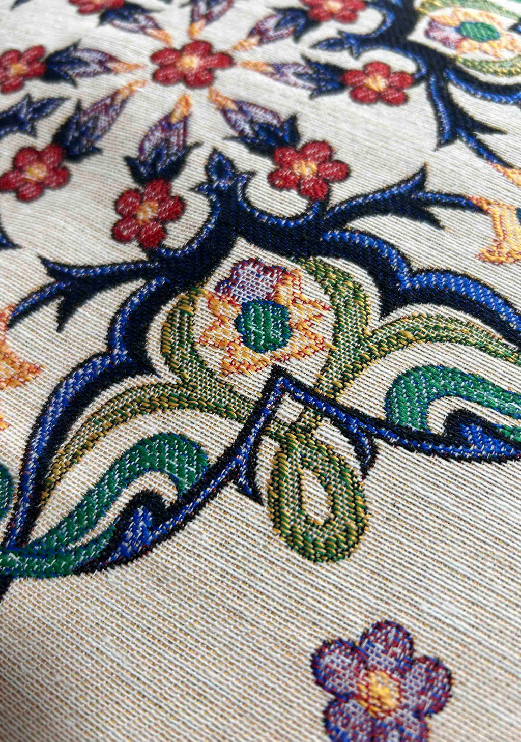 Jacquard Tapestry Panel Woven Green Mandala Decorative Cushion / Pillow Case