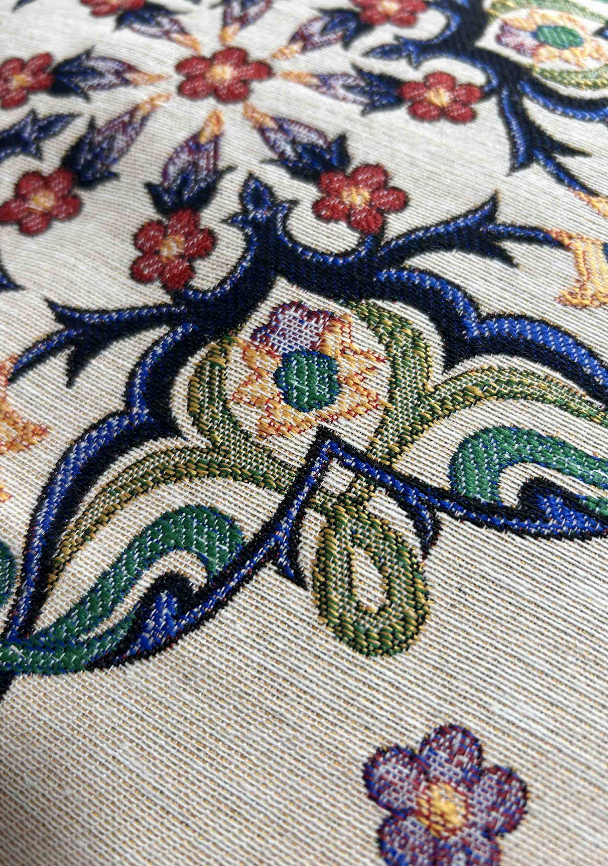 Jacquard Tapestry Panel Woven Green Mandala Decorative Cushion / Pillow Case
