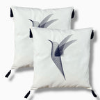 Embroidered Tasseled Cotton Decorative 2-Piece Cushion / Pillow Case