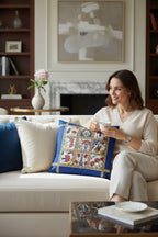 dekoratif lale kırlent kılıfı 45x45