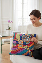 kedi kırlent kılıfı 45x45 