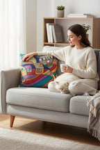 kedi kırlent kılıfı 45x45 