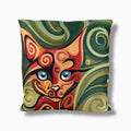 Jacquard Tapestry Panel Woven Picasso Cat Decorative Cushion / Pillow Case
